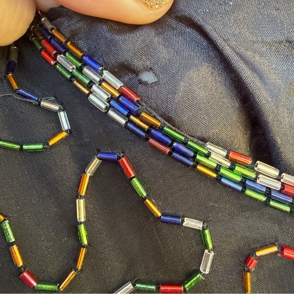 Source Unknown Black Multicolor Patterned Blouse - image 6